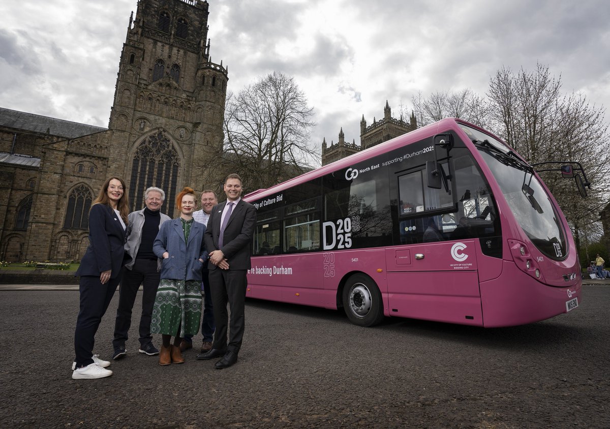 Hundreds of businesses from across the North East have backed County Durham’s bid to be UK #CityofCulture 2025, including <a href="/gonortheast/">Go North East</a> Read more: bit.ly/3vExnx7  #Durham2025