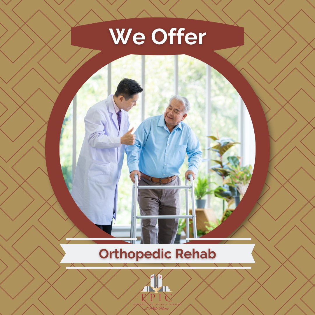 At Epic at White Plains, our orthopedic therapy team employs a variety of proven treatments and techniques to help residents regain strength and mobility.

Contact us or visit our website for more info.

#EpicAtWhitePlains #OrthopedicRehab #Care