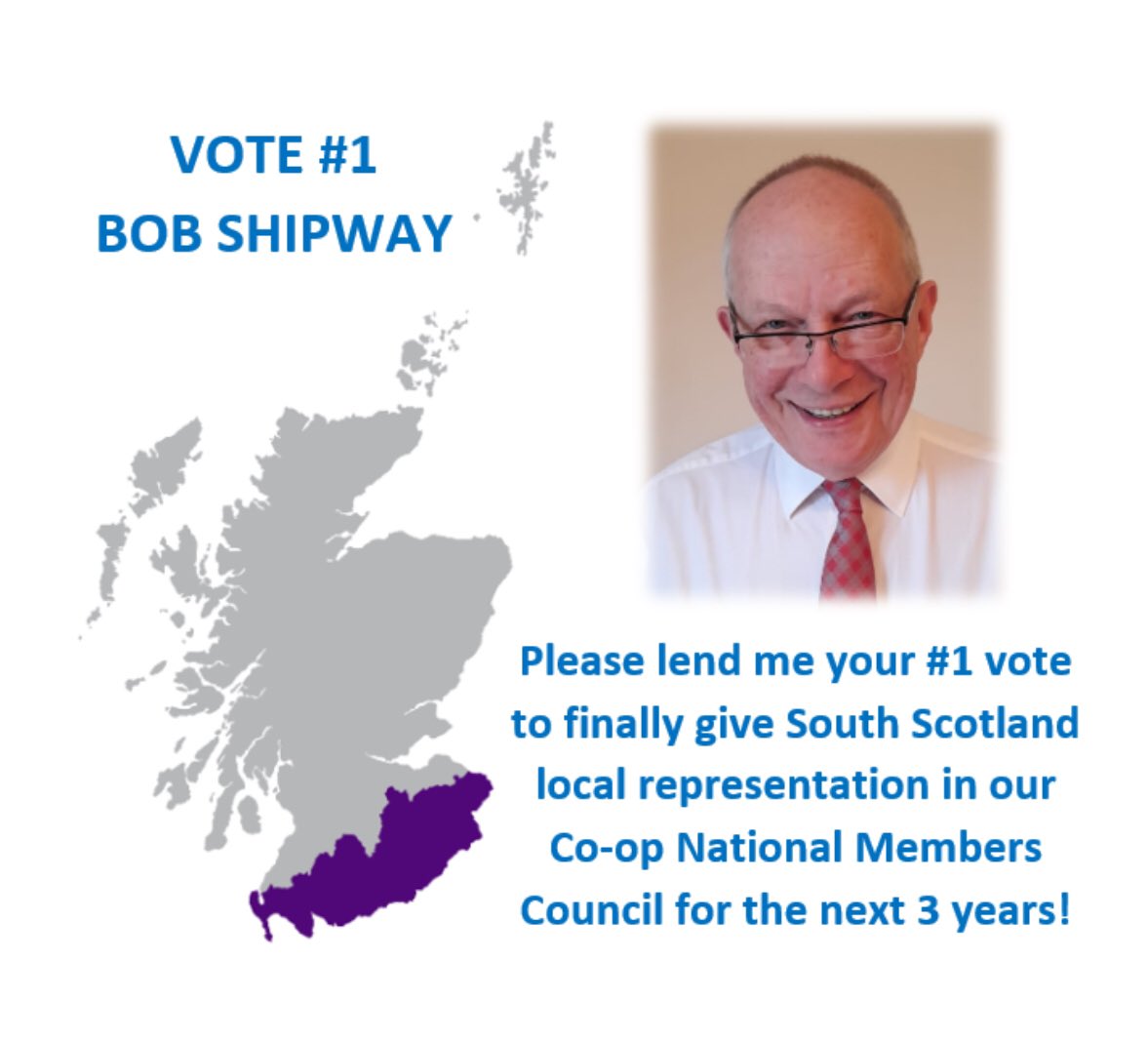 BobS_MPC's tweet photo. Location diversity in our Co-op NMC Scotland region is important. We’ve clusters in the Central Belt & North Scotland but no NMC members in South Scotland. Let’s change that. Lend me your #1 vote to improve the blend of representation in Scotland #ShareLearnUse #IYouWe #ItsWhoIAm https://t.co/PiZ8LTc6qv