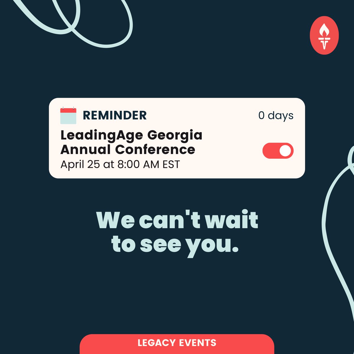 Today is the day! Our team is attending the LeadingAge Georgia Annual Conference today!

Leave us a 👍 in the comments if you are attending the conference! We would love to connect with you!

#IgniteYourLegacy #conference #LeadingAgeGA #seniorcare