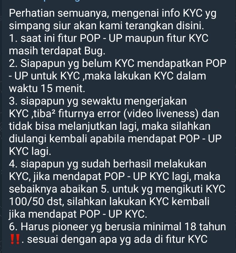 1KomandoCrypto's tweet photo. Info KYC "Pi Network" https://t.co/FjOP4f8Nt6