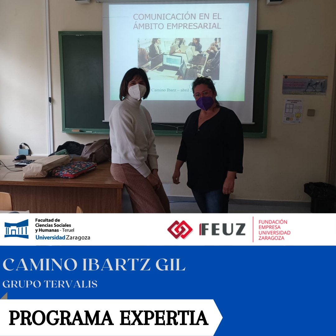 fcsh_teruel's tweet photo. 📍La semana pasado tuvo lugar en la @fcsh_teruel otra sesión del #ProgramaExpertia de la @unizar financiado por la @feuzgz . Nos acompañó Camino Ibartz, del Grupo Tervalis. Asistieron los estudiantes de @adeteruel

#FCSH #Teruel #ADETeruel #yoestudioenlaFCSH #curso2122 https://t.co/RzgftbatZn
