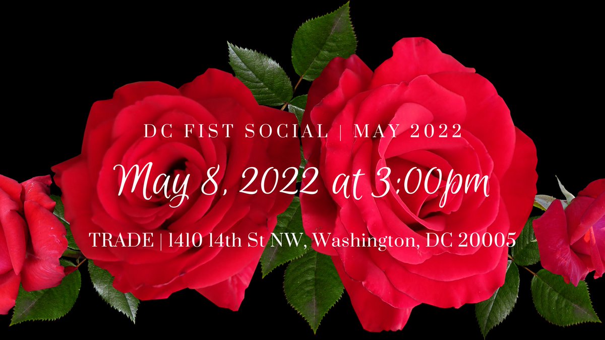 DCFistSocial's tweet photo. May is here and things are in FULL BLOOM! So why not join in on the FFUN at our May social? 🌹 https://t.co/a9j55L6eYB