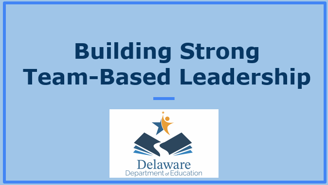 DelawarePBS's tweet photo. NEW professional learning opportunity!
Building Strong Team-Based Leadership module: Teams will learn effective teaming strategies &amp; complete reflection/action planning activities to increase best practices &amp; improved systems w/more successful outcomes.
https://t.co/eGosQyhBe3 https://t.co/wTt0309VrV