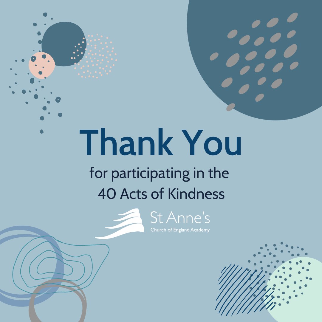 StAnnesAcademy's tweet photo. Thank you to all those who participated in our #40actsofkindness event over Lent.
#lent #40actsofkindness https://t.co/PrGMlYivSh