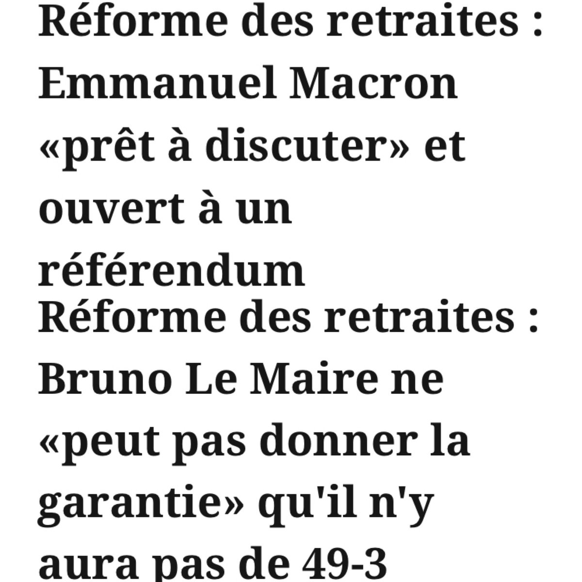 Le président ayant quitté son déguisement de candidat, le naturel revient au galop  Disparu le référendum , vive le 49.3….. Ceux qui n ont pas voulu faire barrage peuvent aller manifester, les LBD les attendent.