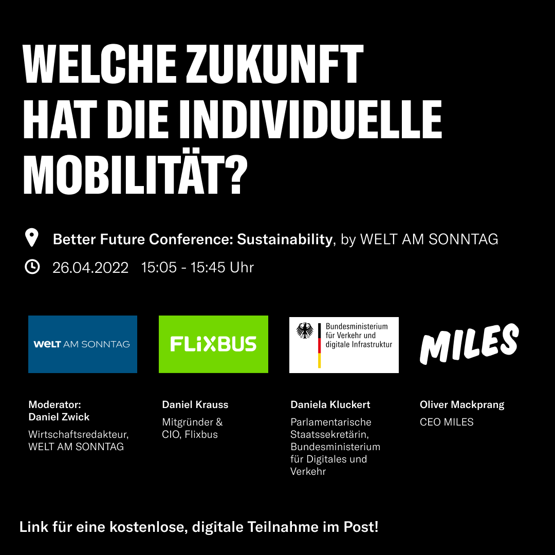 Wir sind dabei. Seid ihr auch dabei? Die Better Future Conference von <a href="/WELTAMSONNTAG/">WELT AM SONNTAG</a> findet statt am: 

📅 Dienstag, 26.04.2022 
🕐 09.45 – 18.00 Uhr

Kostenlose Anmeldung für eine digitale Teilnahme: event.welt.de/betterfuture