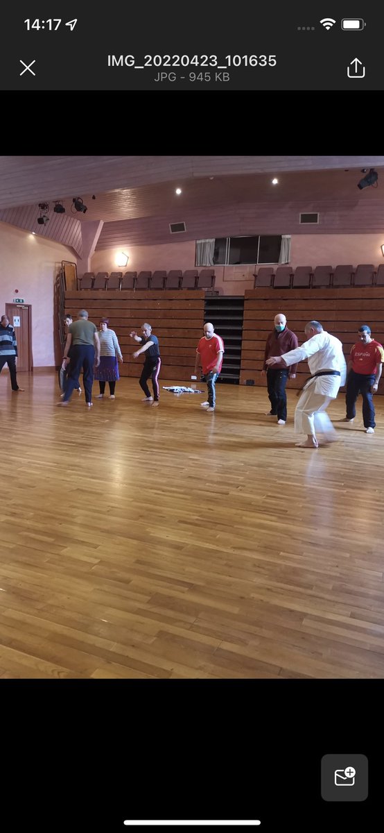 StevenJ65045530's tweet photo. Osu! Remember Chris, our groundsman who keeps Botton Village looking lovely and nice?
He’s only a karate expert too you know! 🥋
Chris hosted a taster session in the fabulous Joan of Arc Hall on Saturday and is hoping to make this a regular event for our community members. https://t.co/i9sO1XPodb