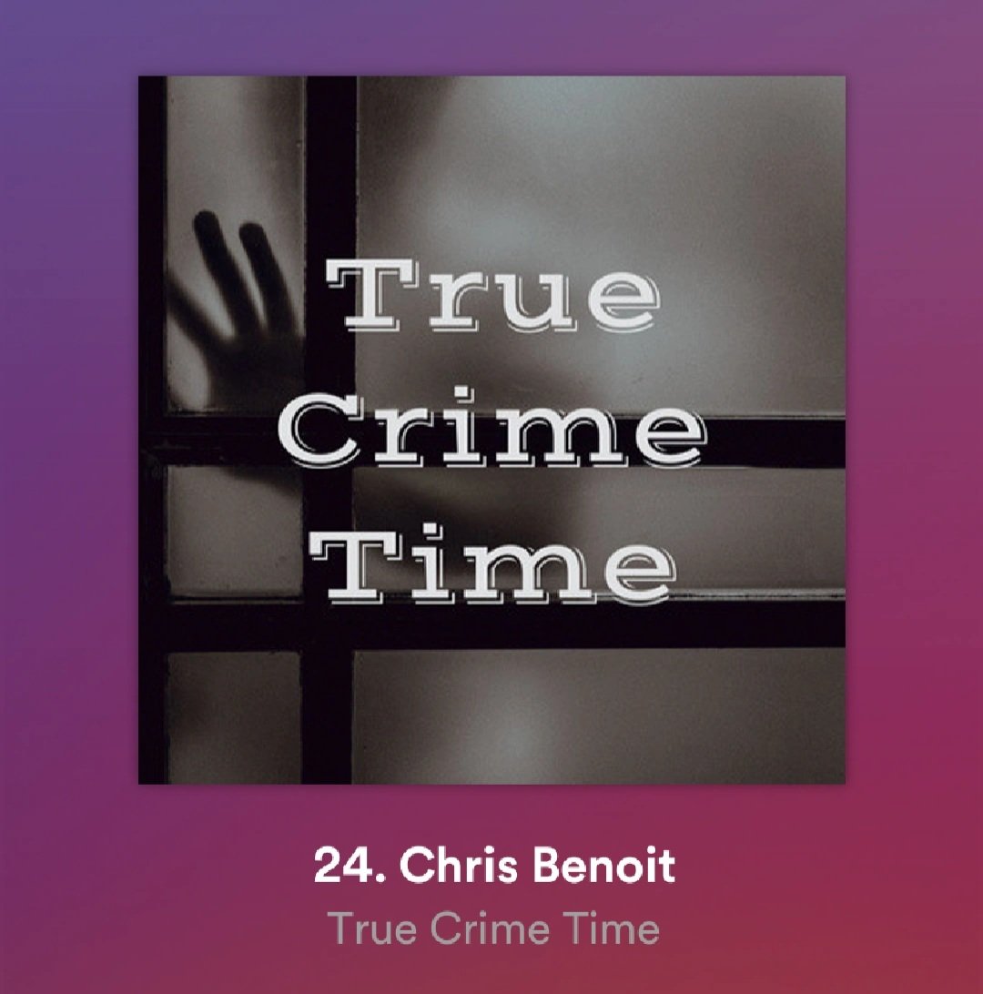 New episode is live!

Join me and special guest, Kevin McClure as we discuss the lives and deaths of Nancy, Daniel &amp; pro wrestler, Chris Benoit

#truecrime #nancybenoit #prowrestling #truecrimepodcast #chrisbenoit