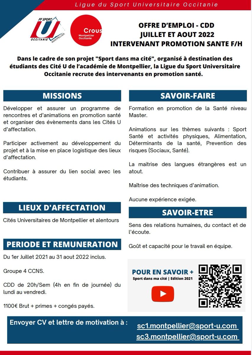 Ligue Occitanie FFSU - Montpellier tweet media