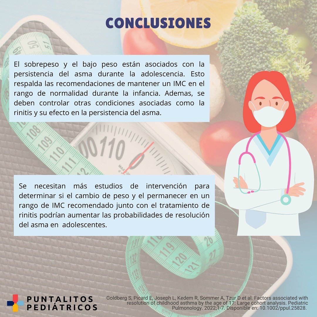 ¿Cuáles factores estar relacionados con asma persistente durante la #adolescencia y adultez temprana? En este #puntalitospediatricos revisamos los factores que influyen en la progresión del #asma para poder ilustrar el proceso fisiopatológico de la enfermedad. 🩺

#FOAMED  #pedia