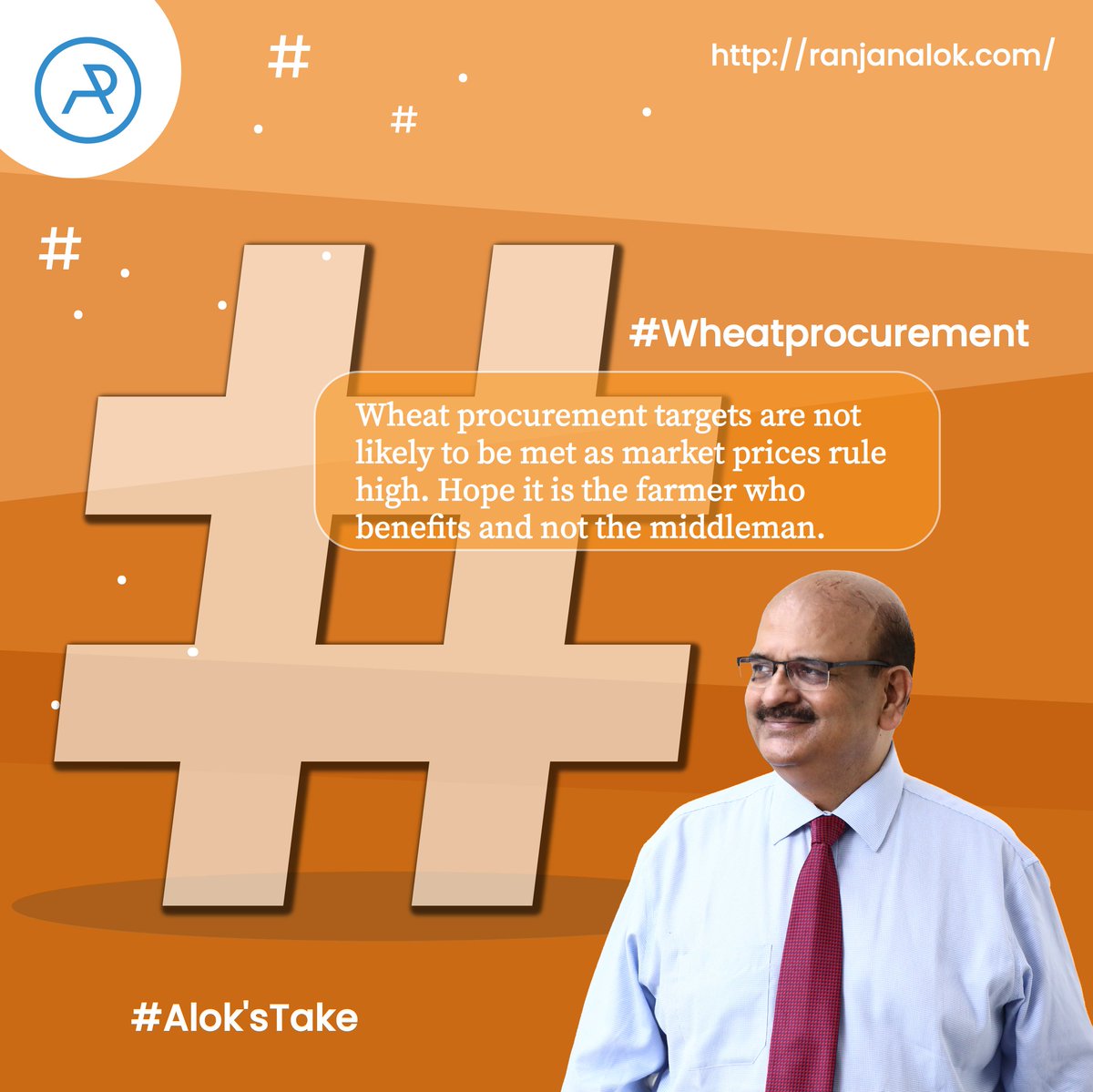 AlokRanjanIAS's tweet photo. Sharing my perception of the ongoing wheat procurement targets and market.
#WheatProcurement #economy #agriculture #farmersmarket #MyOpinion #AloksTake https://t.co/UFnNNiTH1j