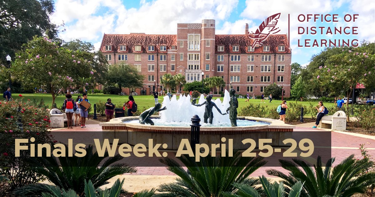 FSUdistance's tweet photo. Good luck, students! #FiNoles https://t.co/sfcfxFHUVg