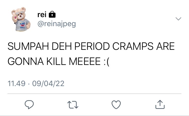 O2. when reina in period cramps