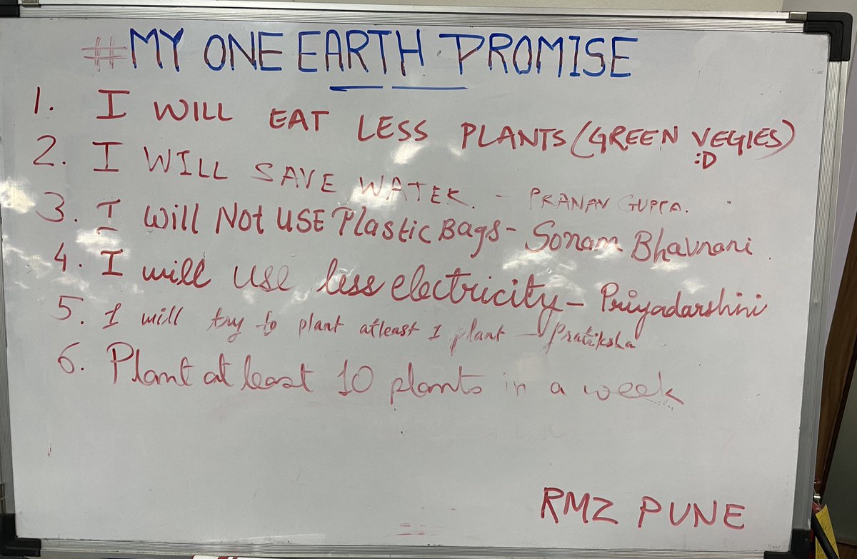 simranmantara's tweet photo. #MyOneEarthPromise #EarthDay @ConcentrixIND @Concentrix RMZ Pune India https://t.co/8xC2TKU8Mo