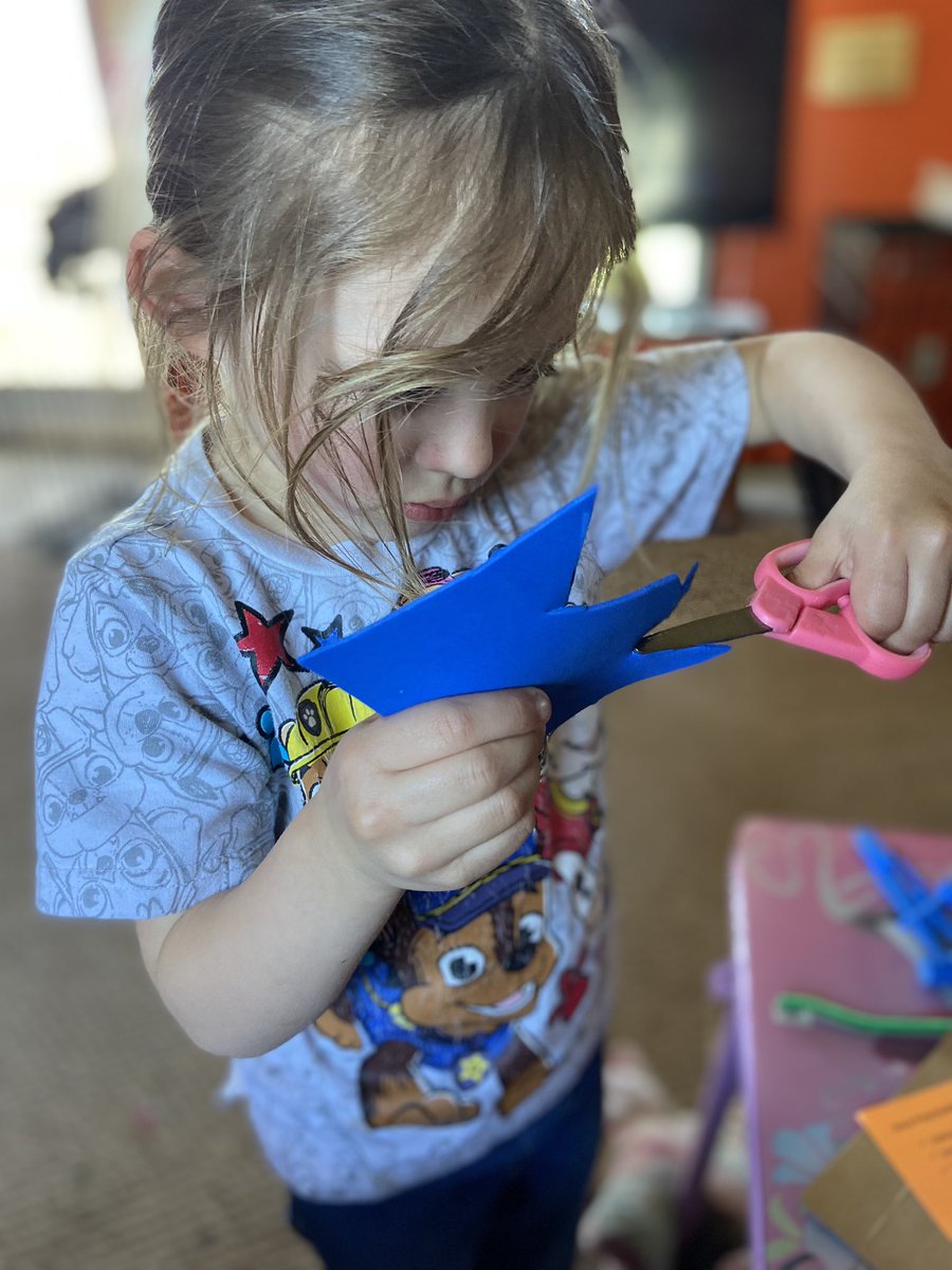 emily_knipe's tweet photo. Using a variety of materials to practice cutting! #parentsasteachers #guidedplay #fecchornets https://t.co/uT7HPoVzSt