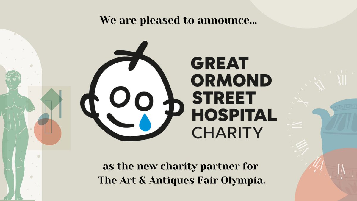 We’re pleased to announce <a href="/GOSHCharity/">Great Ormond Street Hospital Charity</a> as our new charity partner for The Art &amp; Antiques Fair Olympia 🏺. You can make a donation with your ticket purchase to the Fair. 

Link in the bio ✔️