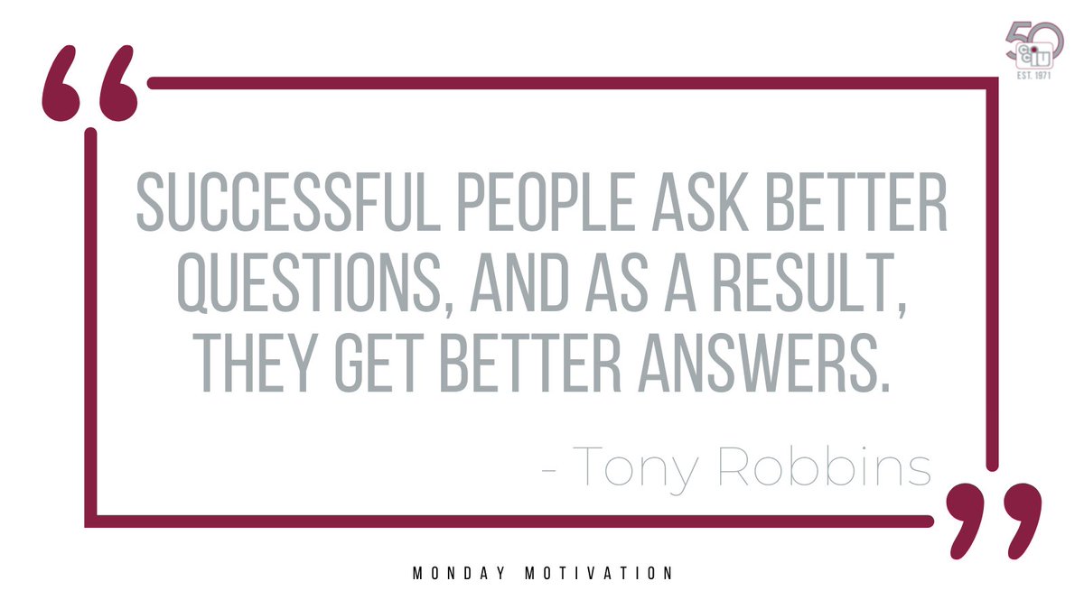 As leaders, it is our job to not only ask questions, but to ask the right questions. Great questions always produce more questions. They move us forward not through answers but through other questions. <a href="/AdmiredLeaders/">Admired Leadership</a> #MotivationMonday #TeamCCIU