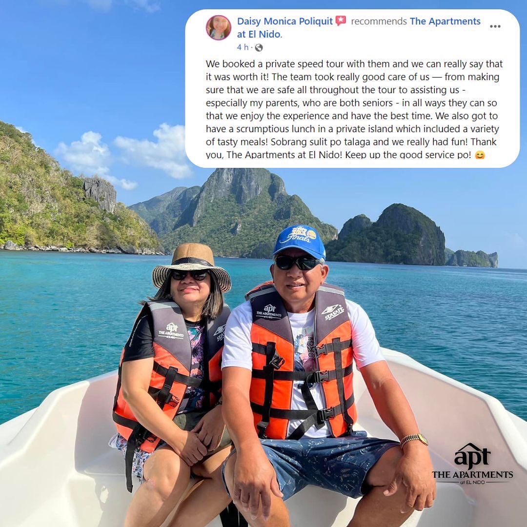 aptelnido's tweet photo. Thank you Ms Daisy for experiencing El Nido with us! 🤗 Can’t wait to take you on your next tour, to show you more of El Nido’s treasures! 🏝 

Looking for a stress free summer getaway? Visit  https://t.co/qT5gMXFynw  ☀️

#APTExperience #APTWay #APTElNido #ElNido #summer2022 https://t.co/vseaZYdTtq