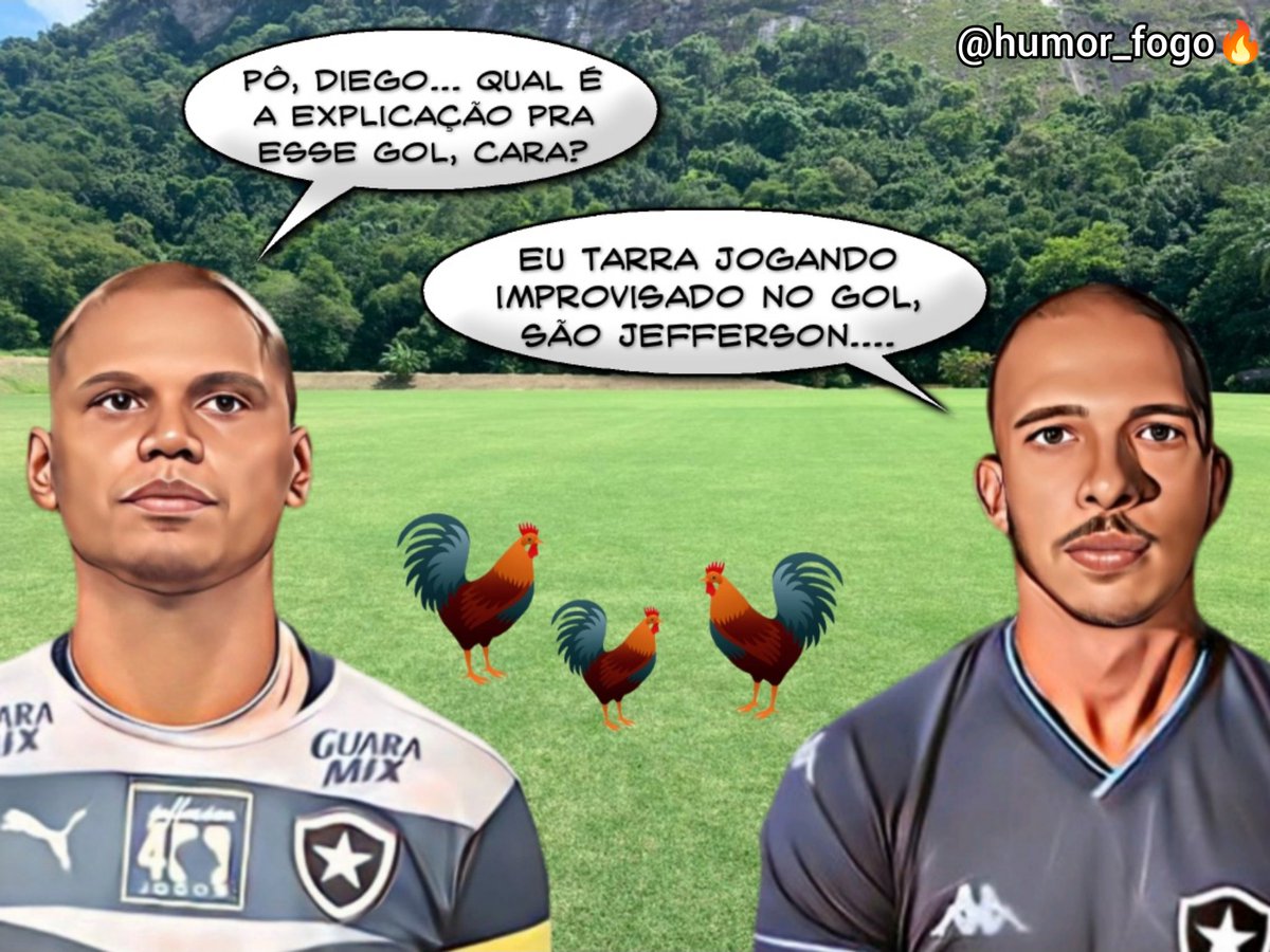 humor_fogo's tweet photo. Improvisado realmente fica complicado 🤣🔥
▪️▫️▪️▫️
🔥 Sigam-me os bons: @humor_fogo
▪️▫️▪️▫️
@Botafogo @j1jefferson @Brasileirao
#Botafogo #bfr #botafogosa #futebol #charges #tirinhas #jefferson #goleiro #frango #brasileirao2022 #soubotafogo #glorioso #riodejaneiro #errejota https://t.co/ykuWaSVC3A