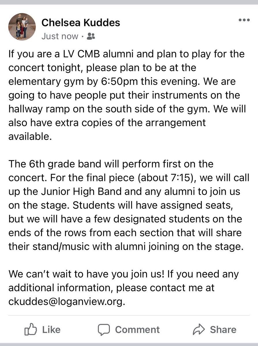 Info for tonight’s concert! @LoganViewAD