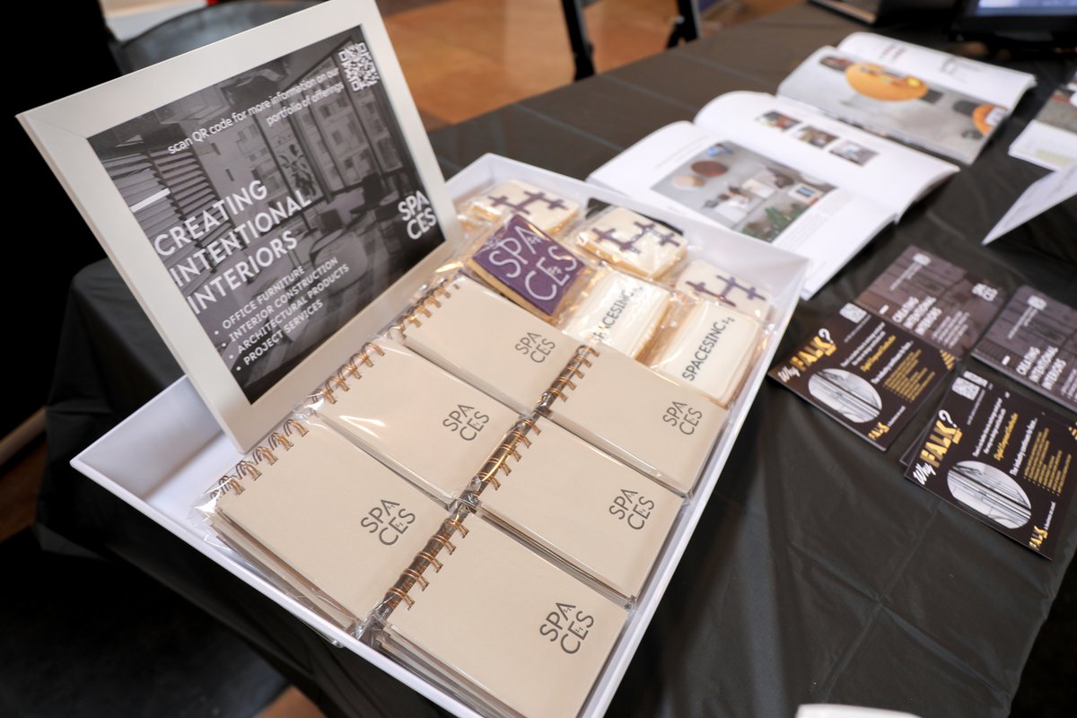 SpacesIncKC's tweet photo. Our team had a great time at the @kcchamber Small Business Celebration at @UnionStationKC! Thank you to everyone who stopped by our booth to see us! 

#CelebrateSmallBiz #SPACESINC #intentionalinteriors #KansasCity https://t.co/kHz9gsR7nI