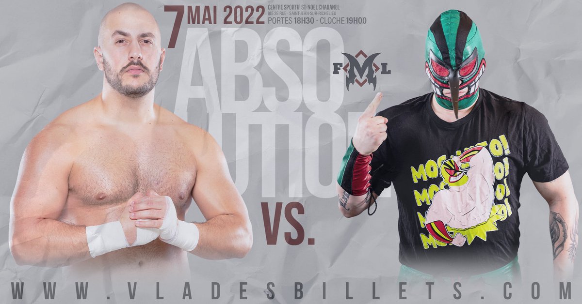 FmLutte's tweet image. In 2 weeks/dans 2 semaines  #FMLAbsolution we're going to have/nous allons avoir 
#Eddyerdogan vs #Elmosquito 

Tix on sale/Billets en vente :
eventbrite.ca/e/billets-fmlu…

#Prowrestling #indywrestling #fmlutte