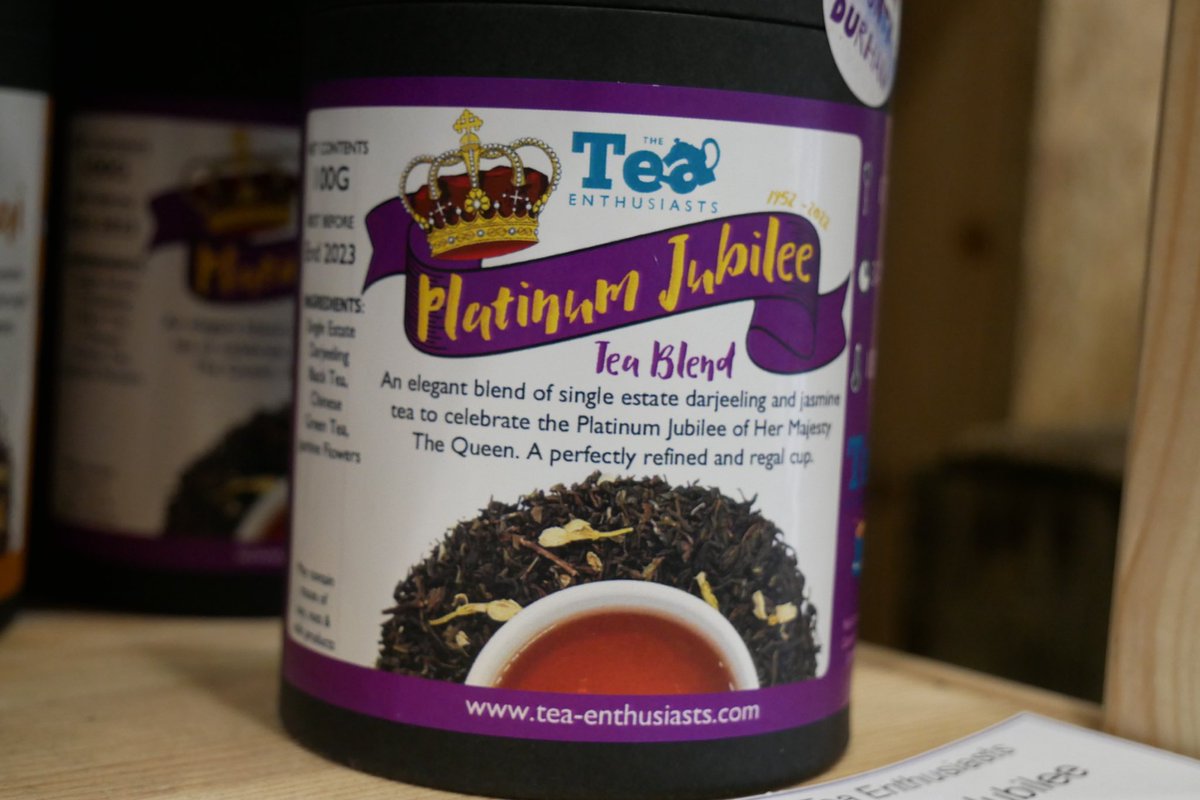 🇬🇧Is there a finer way to celebrate the platinum jubilee than with a cup of tea? Get yours before it’s gone from Discovering Durham CIC 🫖 #tea #platinumjubilee #PlatinumJubilee #platinumjubilee2022 #platinumjubileecelebration #teaenthusiasts