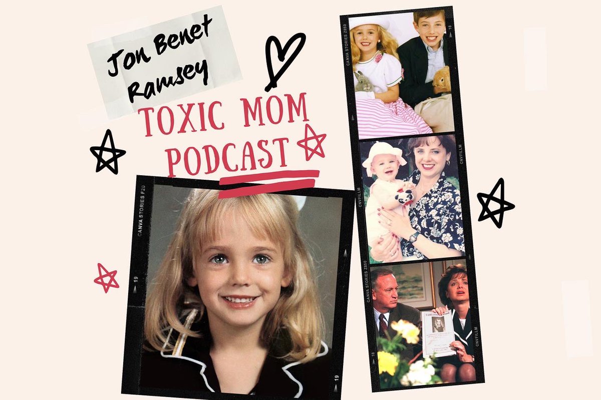 toxicmompodcast's tweet photo. Part two of Who Killed #JonBenetRasmey is linked to my bio. 
💐🌺💐🌺💐🌺💐🌺💐
Many reached out and stated they think the Mother killed her &amp; the husband covered it up. What do you think? 
https://t.co/2d1GuQ3eEU https://t.co/pkKpQVMTrE