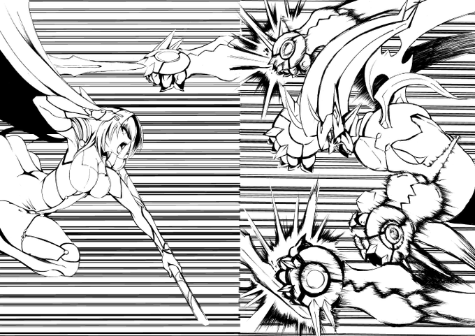 誰だよこんな構図描こうぜって言ったヤツ!!俺だよ!!!まだ全然終わらないのにこの2ページだけで〆切来ちゃうんですけどぉ!!!! 