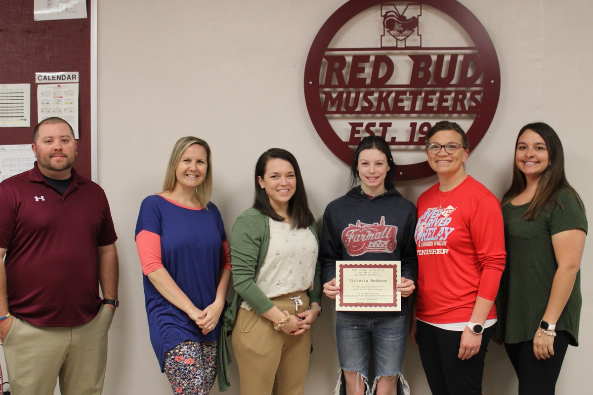 Congrats to our Lions Club Student of the Month:  Victoria Rednour. Victoria was nominated by Mr. Menn, Ms. Petric, Ms. Uffelmann, Ms. Mudd, &amp; Ms. Taylor for her leadership in the classroom, helpfulness towards peers, and growth as a student. Congrats Victoria!
#redbud132