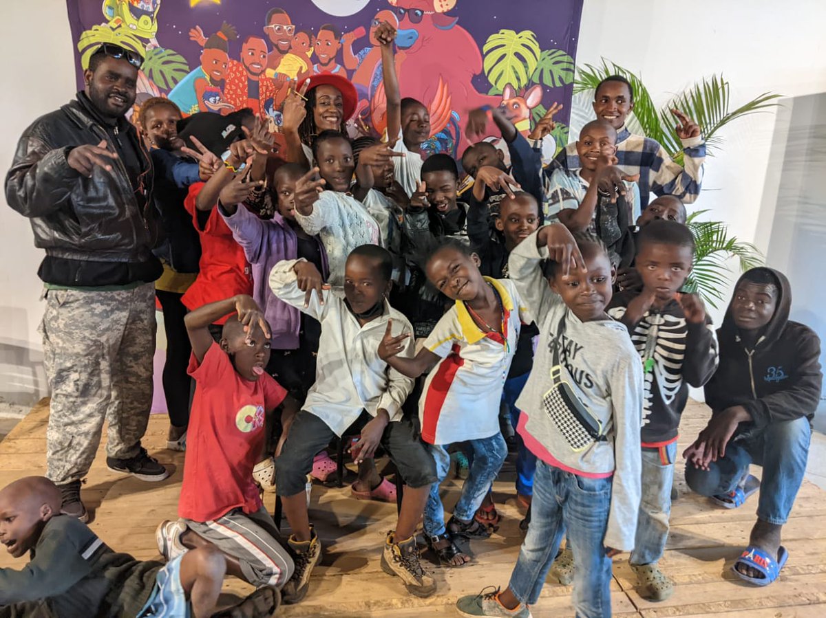 bor_rebecca's tweet photo. On Sunday 24th, I got a chance to speak to these young ones from streets who attended Literature Festival at  @VillageMarket,NRB.Event organised by @Motofestivals.Spoke to them on #environmentalconservation, which includes tree planting frm seedballs &amp; seeds.@nas009 @jamesmurua https://t.co/xUk4HezBsZ