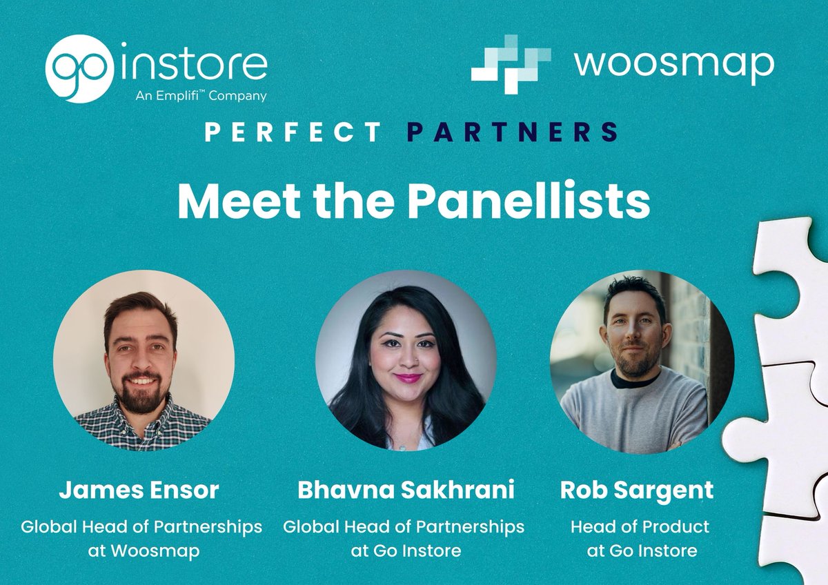 🚨 Only 3 days to go until our #PerfectPartners webinar with Woosmap, and we're getting excited! 

Haven't registered yet? It's not too late! Fill out the form below for exclusive access.

bit.ly/3KakznG

#LetsGo