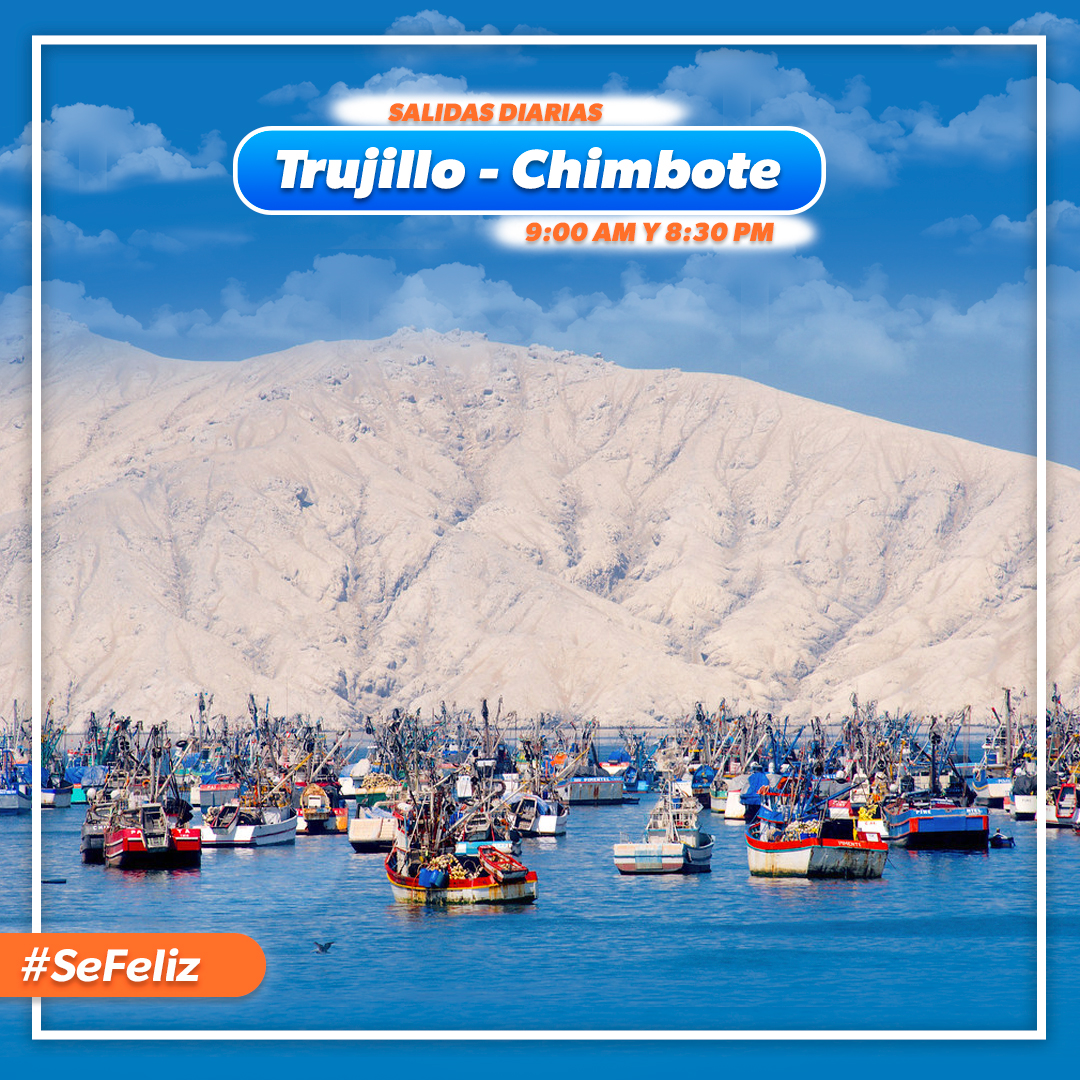 ¿CONOCES NUESTRAS SALIDAS A CHIMBOTE? 🚌 
Compra tus pasajes con anticipación y viaja desde Trujillo.😎Elige el mejor horario: 9:00 am y 08:30 pm
 
COMPRA TUS PASAJES AQUÍ 👇
✅Descarga el App goo.su/QGOiOtq
✅emtrafesa.com / Yape, Tunki, Lukita.
✅044-484120