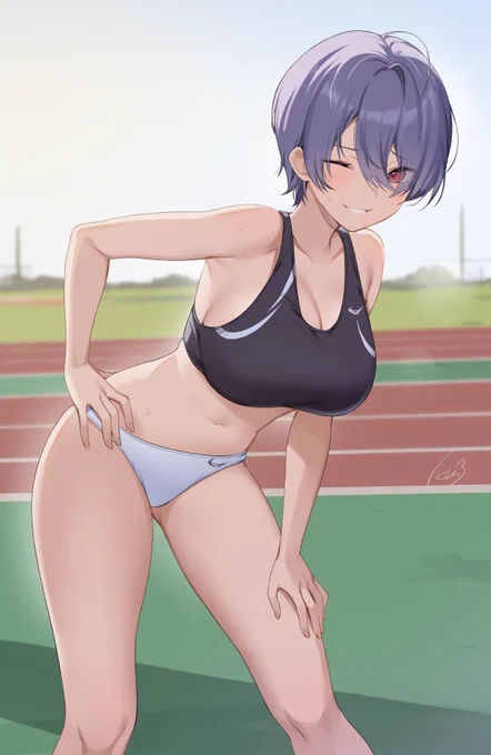 練習が一緒になる度に勝負を挑んでくる陸上部後輩ちゃん 