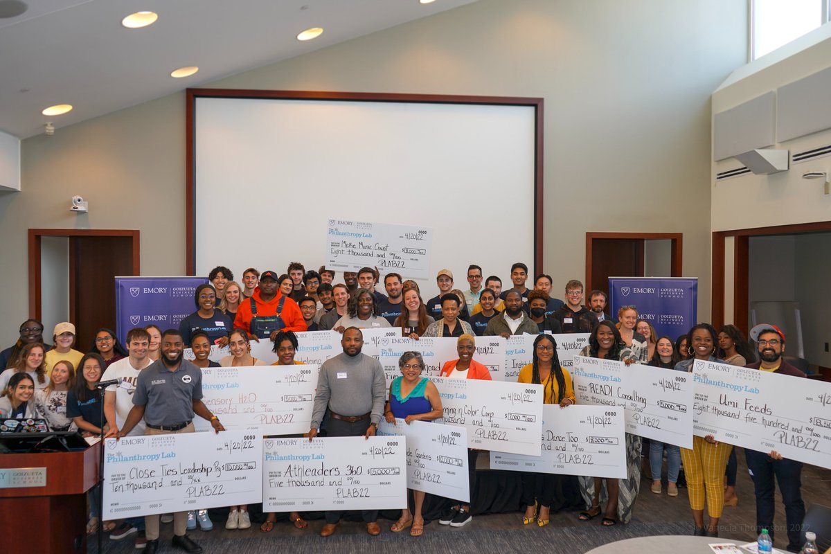 Goizueta’s Business & Society Institute (@goizuetabsi) on Twitter photo Congrats #EmoryPhilanthropyLab grantees:
Art in the Paint
<a href="/athleaders360/">Athleaders 360°</a>
Close Ties
<a href="/CMDToo/">Cool Moms Dance Too!</a>
<a href="/HEY_Atlanta/">HEY Atlanta</a>
<a href="/hwg_atl/">Historic Westside Gardens</a>
<a href="/LearningInColor/">Learning In Color</a>
<a href="/_MakeMusicCount/">Make Music Count</a>
READI Workforce Training & Consulting
SAVE Institute
Sensory H20
<a href="/StepAheadsch/">Step Ahead Scholars</a>
<a href="/umifeeds/">Umi Feeds</a> Congrats #EmoryPhilanthropyLab grantees:
Art in the Paint
<a href="/athleaders360/">Athleaders 360°</a>
Close Ties
<a href="/CMDToo/">Cool Moms Dance Too!</a>
<a href="/HEY_Atlanta/">HEY Atlanta</a>
<a href="/hwg_atl/">Historic Westside Gardens</a>
<a href="/LearningInColor/">Learning In Color</a>
<a href="/_MakeMusicCount/">Make Music Count</a>
READI Workforce Training & Consulting
SAVE Institute
Sensory H20
<a href="/StepAheadsch/">Step Ahead Scholars</a>
<a href="/umifeeds/">Umi Feeds</a>