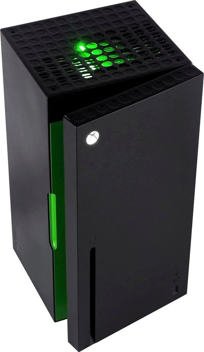 Wario64's tweet photo. Xbox Series X Mini Fridge now available for order at Best Buy ($99.99) https://t.co/TGn8Qq416H #ad https://t.co/NGv8VIWQ2U