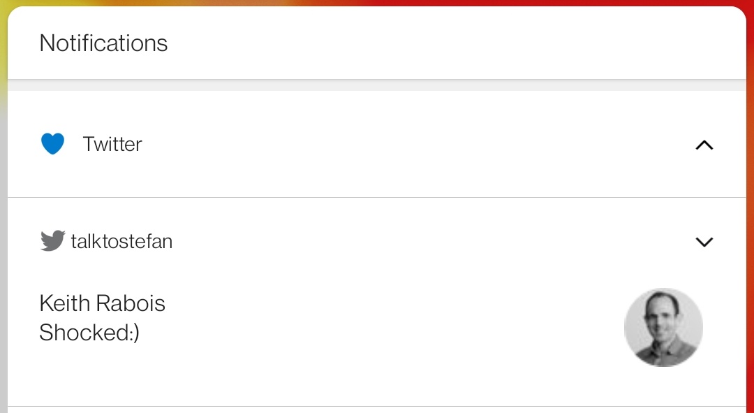 Getting notifications that look like this, Twitter trying to pretend <a href="/rabois/">Keith Rabois</a> is in my DM's