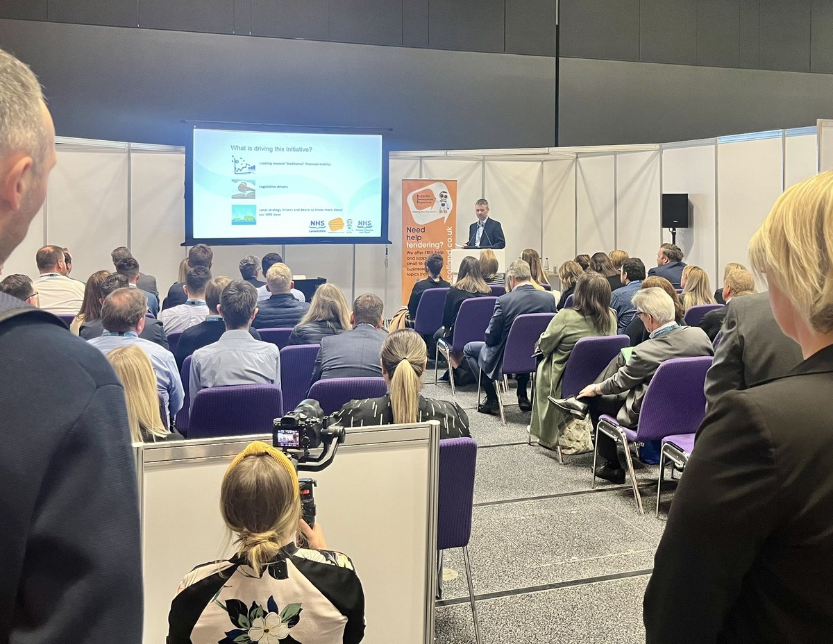 Finishing our day at <a href="/P4hScotland/">P4H Scotland</a>  with a great session from <a href="/sdpscotland/">Supplier Development Programme Scotland</a> and <a href="/NHSGGC/">NHS Greater Glasgow and Clyde</a>! A packed audience hearing all about diversifying supply chains and empowering suppliers 💪 #PowerOfProcurement