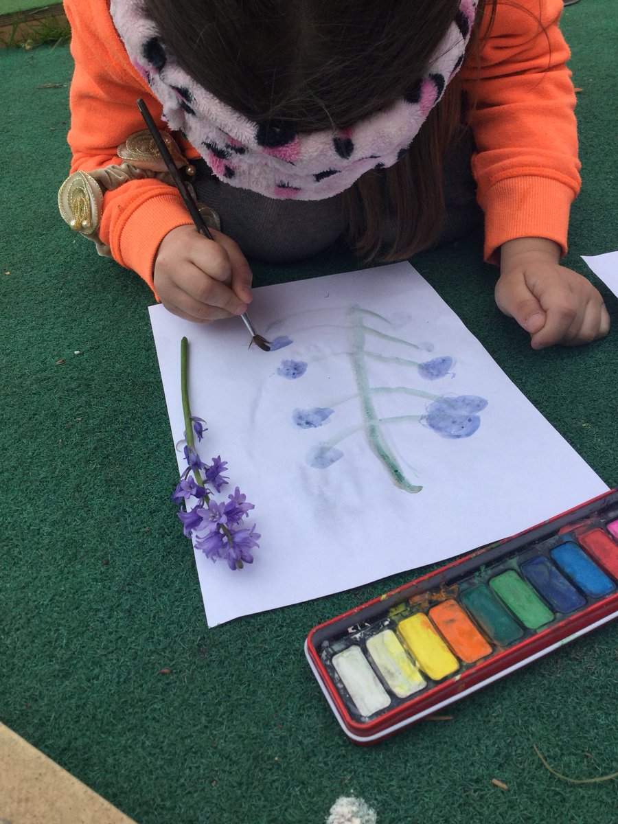 ThamesideSch's tweet photo. More of Year 1βs fantastic art work. We have been studying flowers using magnify glasses before painting them big, just like Georgia OβKeeffe. #Year1tps #YSCtps #YRStps #continuousprovisiontps #outdoorlearningtps #nolimitstps https://t.co/OlxawvzvGw