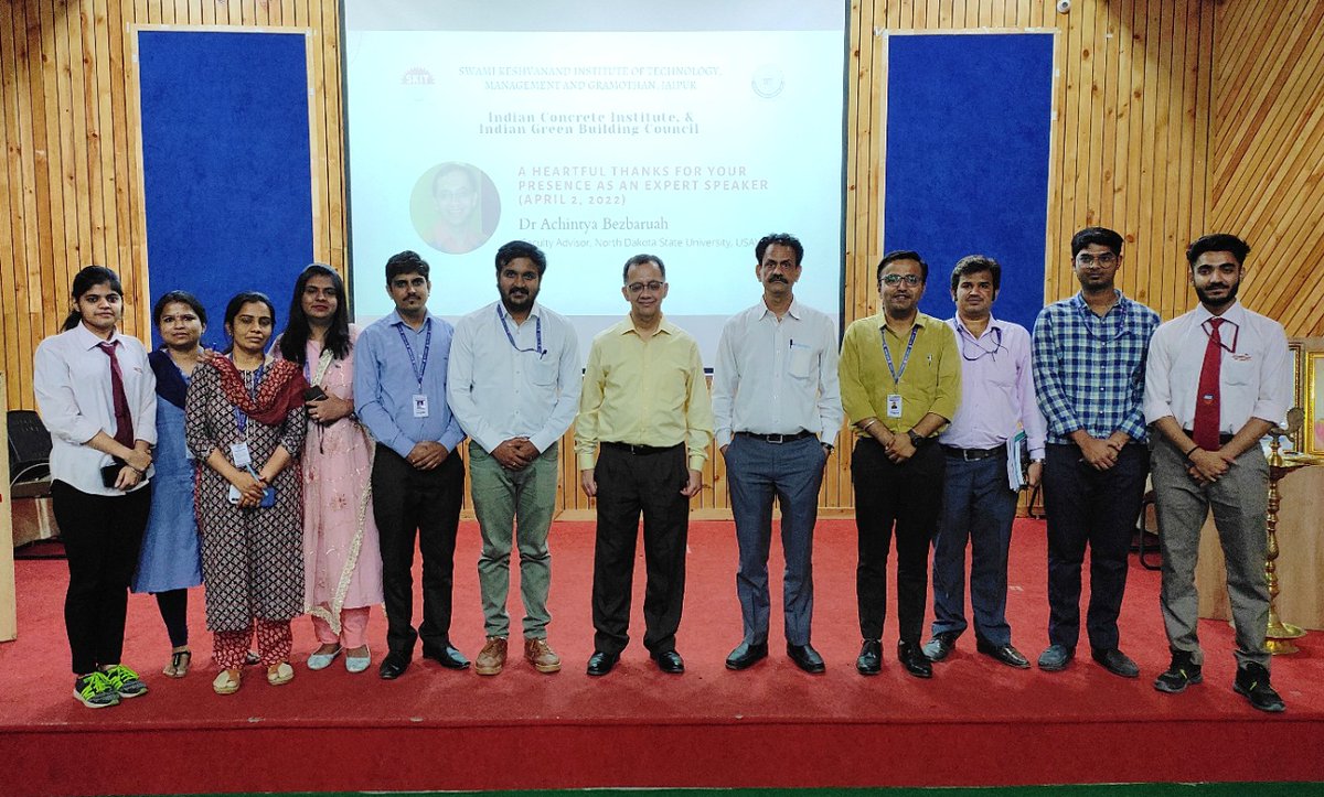 SKIT_Jaipur's tweet photo. Dept of Civil Engg organized session on “Monetizing water, wastewater and garbage” by Dr. Achintya Bezbaruah (Associate Professor, North Dakota State University, USA) on 2nd April 2022 @AICTE_INDIA @ugc_india @enbaindia @NAAC_India @drsubhashg @SWAYAMMHRD @nptelindia @jaipalmeel https://t.co/koi6MpjiWn