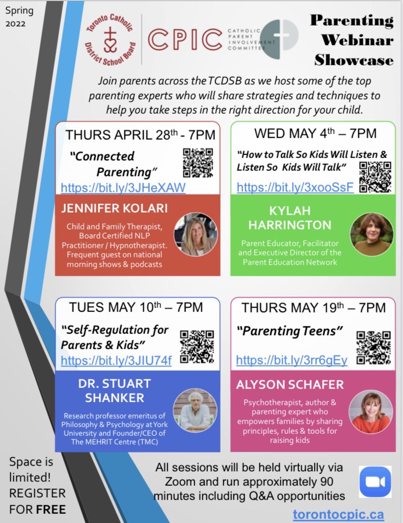 HolyCrossCSPC's tweet photo. Good morning #HolyCross familiesโ๏ธDid you hear about the upcoming webinars weโre invited to participate in thanks to @TorontoCPIC? #parentingtips #parentingexperts #MondayMotivation https://t.co/STGjDXIYxk