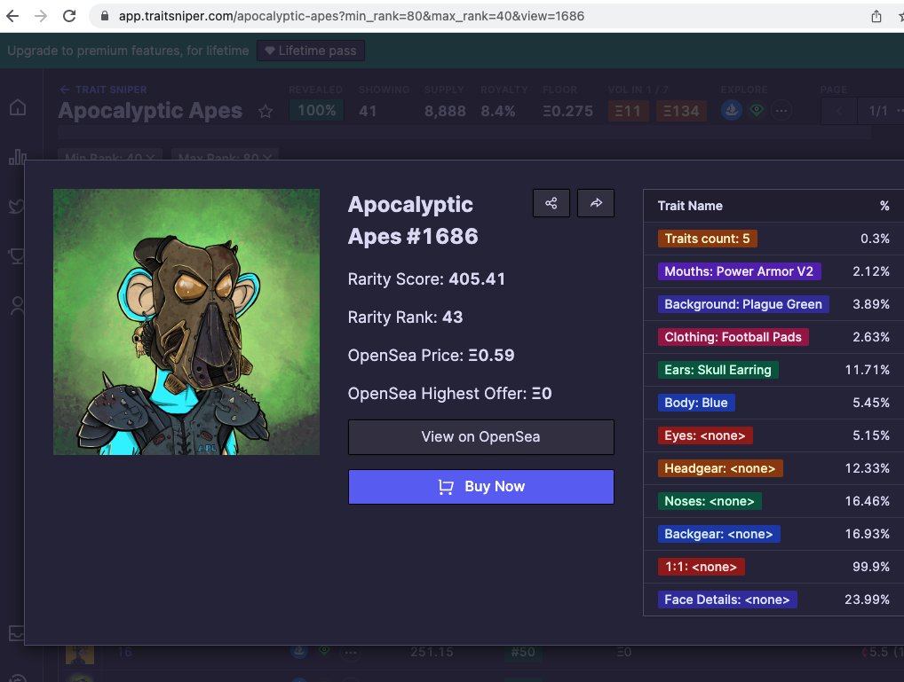 dadchain's tweet image. Rare 5 trait #AAPES  going for a steal!

opensea.io/assets/0xf793a…

#AAPEQUEENS #ApocalypticApes #NFTCommunity #NFT