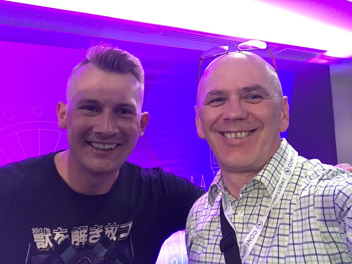cubeprogramming's tweet photo. Enjoining good company from a presenter for a TestContainer session at #kafkasummit https://t.co/XtifHHIwge