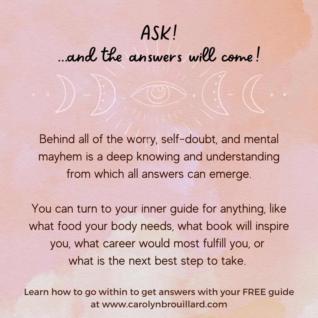 untamed_truths's tweet image. In the realm of the higher self, there are no hard questions. Get your free guide with 10 tips, tools, and practices to uncover the answers to your biggest questions. carolynbrouillard.com
#innerwisdom #askyourguides #intuition