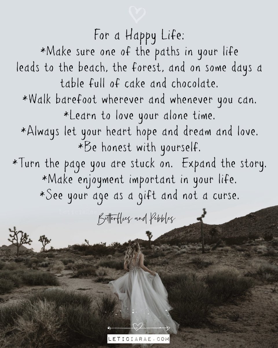 LeticiaRaeFTSL's tweet photo. For a happy life:  

🦋

#california #LeticiaRae #FindingTheSilverLining #FTSL #positivequotes #quotestoinspire #personaldevelopment  #positivity  #clarity #shift #transformation #positive #empowerment #positivelife #inspiration #intention #happylife https://t.co/dicvD3BngJ