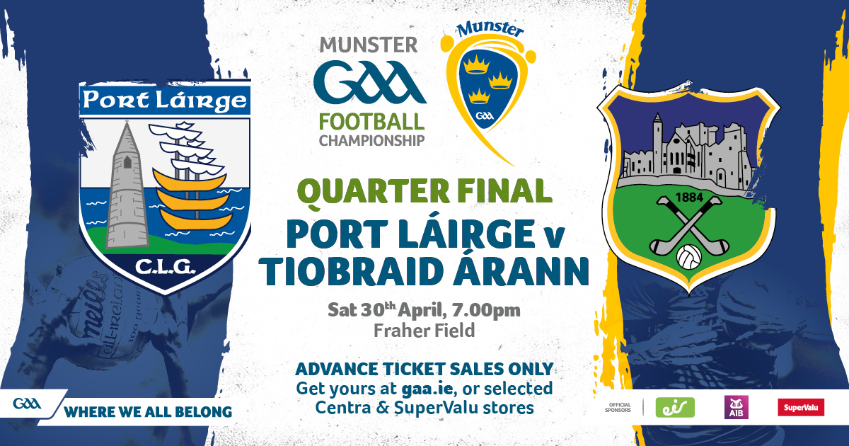 #COMPETITION TIME 

We're giving away THREE  PAIRS of tickets for the Munster Football Championship Quarter Final - Waterford V Tipperary on Saturday 

For a chance to #win, simply;

1) FOLLOW US
2) RT this post
3) COMMENT who you think will win!

Winner Announced Wednesday....