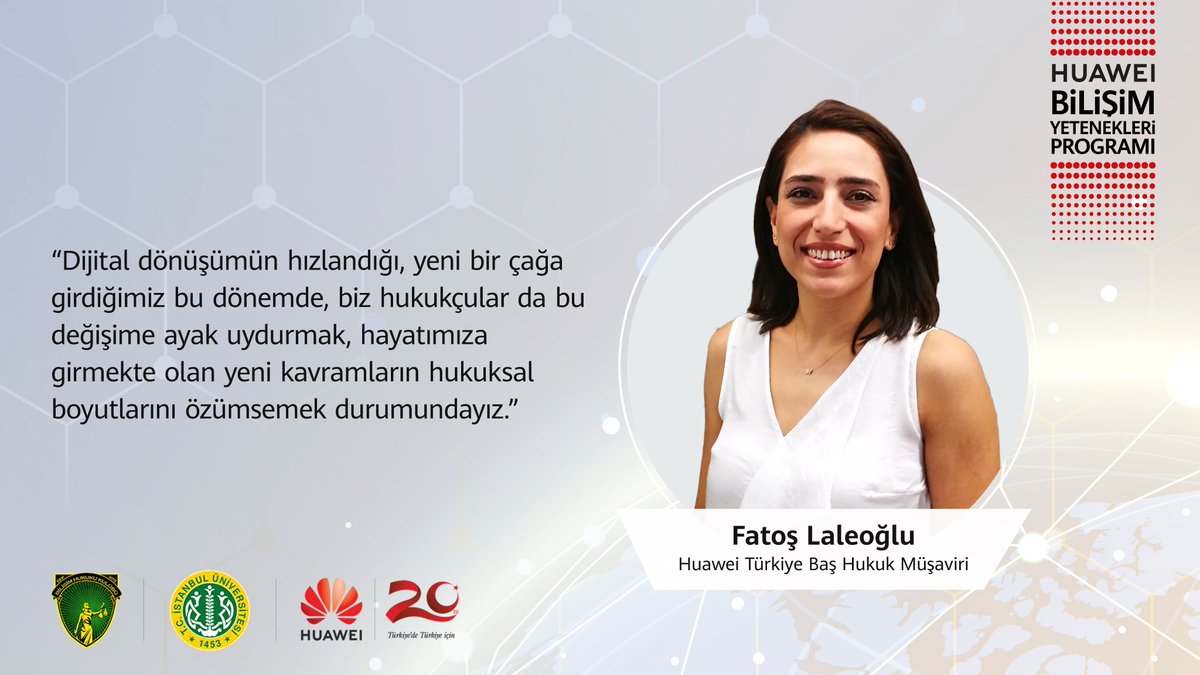 HuaweiTurkiye's tweet photo. Huawei Türkiye Baş Hukuk Müşaviri Fatoş Laleoğlu, "Yeni Dijital Dünya ve Fikri Mülkiyet Konferansı”nda genç hukukçularla bir araya geldi.
#Huawei #DigitalTransformation #ICTTalentDevelopment
@iuhf_bhk @marmara_bthk https://t.co/UEJpR0U2oL