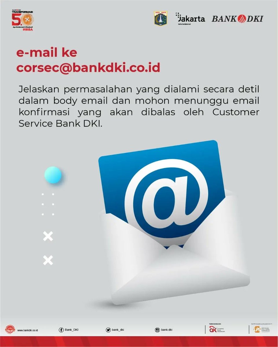 bankjakarta_'s tweet photo. Punya pertanyaan terkait produk dan layanan Bank DKI?
Yuk, kenali layanan pengaduan resmi Bank DKI, untuk memudakan kamu dalam mencari informasi terkait produk dan layanan Bank DKI.
#BankDKI
#LetsDigital
#InfoBankDKI
#CallCenterBankDKI https://t.co/HGR8Rzmm6F