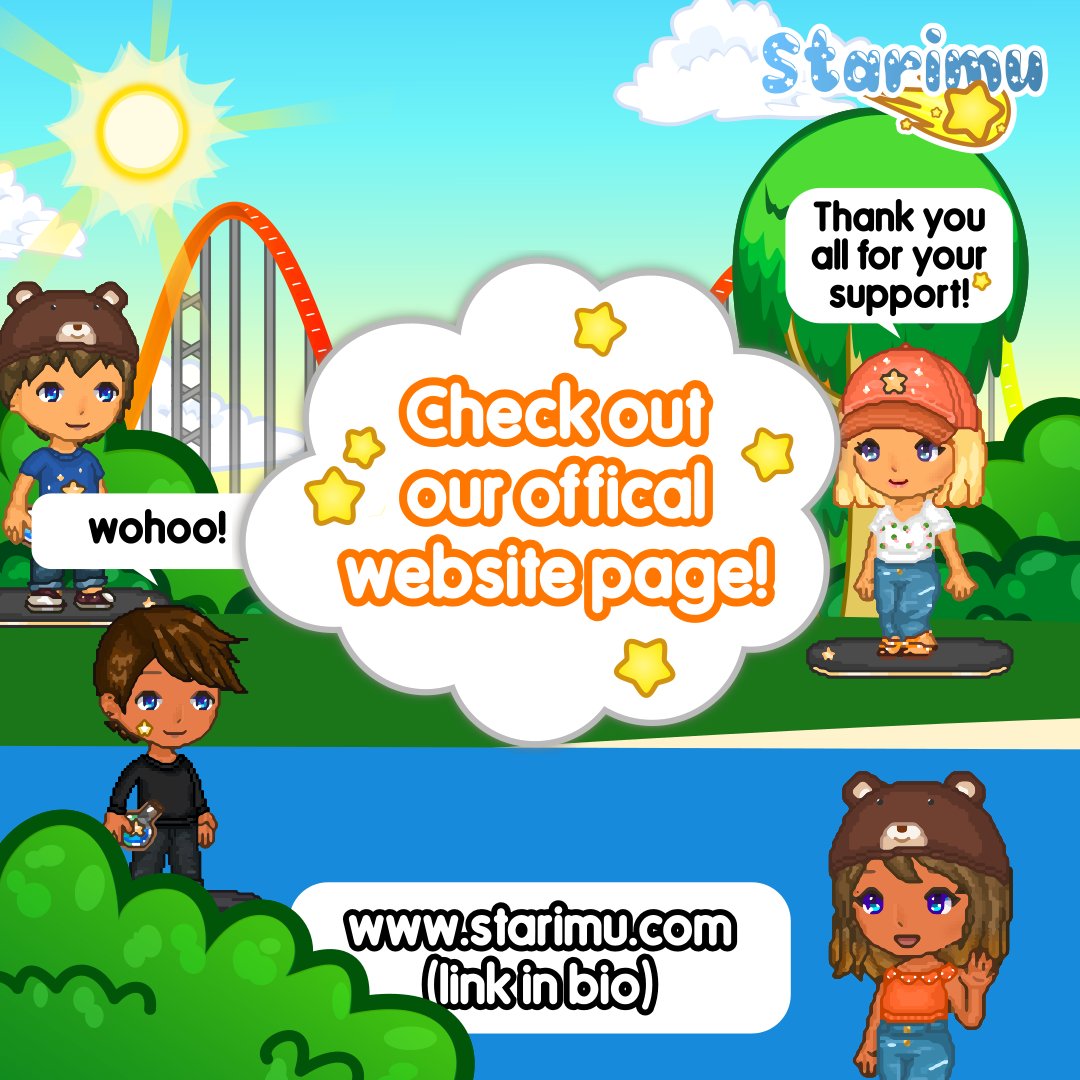 Wohoo! One step forward. Thank you all for your support! You can check our website at starimu.com now! Please note that sign up and download section aren't available yet.
#MMORPG #habbo #fantage #woozworld